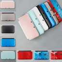Top & Bottom Faceplate Cover Plate Case Housing Shell for 3DS XL/LL Console Front Back Cover (Black)