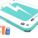 FBSPORT Inflatable Floating Dock, 10ft 8ft 6ft Inflatable Air Dock Platform for Lake Floating Island Raft with Non-Slip Surface, Inflatable Water Floating Dock Mat for Pool Beach Ocean (6x5x0.5 ft)