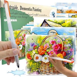 QUOKKA Water Painting Dementia Activities for Seniors - Farm Memories - Alzheimers Products for Elderly - Activities for People with Dementia - Crafts for Seniors
