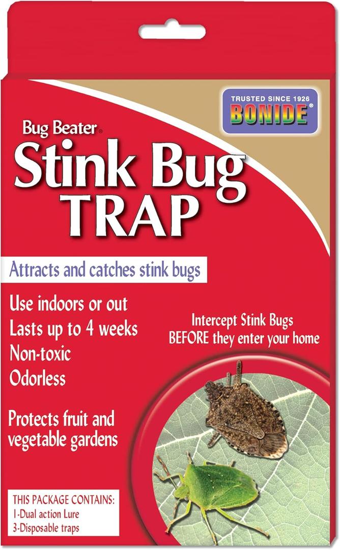 Bonide Bug Beater Stink Bug Trap, Attracts and Catches Stink Bugs Indoors and Outdoors, Long Lasting and Odorless Protection