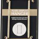 Tripar Wall Plate Hanger, Brass Wire (10-14 Inch) - Durable, Flexible Coils Conform to Most Plates - Holds Up to 2lbs on Wall - Features Clear Coated Vinyl Tips and Sleeves to Prevent Scratches.