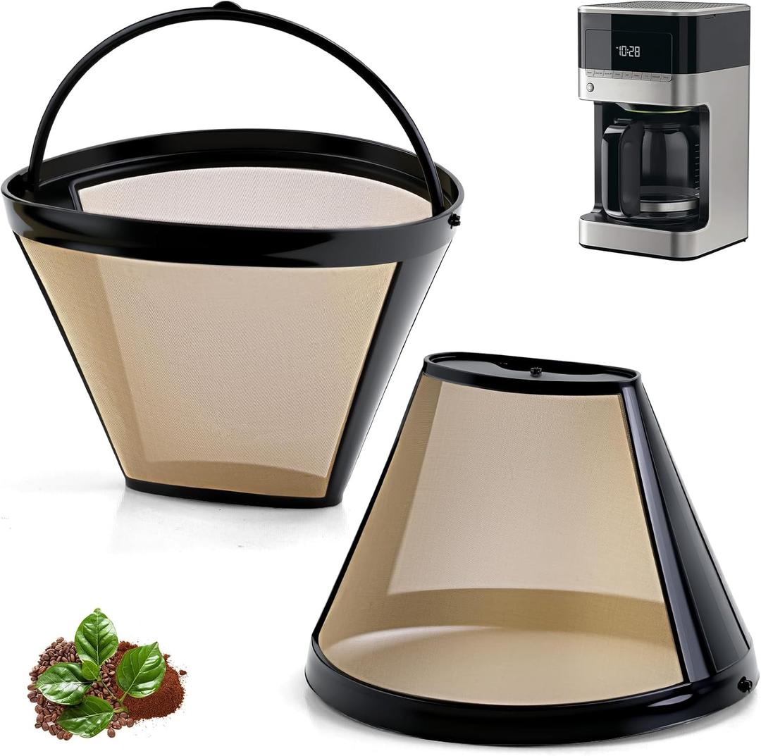 Cone Coffee Filters Basket Compatible with Braun Coffee Maker, Coffee Maker Accessories for Braun Brewsense 12-Cup Drip Coffee Maker, 2pcs