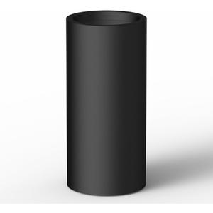 Kante 27.8 Inch Tall Concrete Planter, Large Round Cylindrical Plant Containers with Drainage Hole, Suitable for Indoor Outdoor Plants, Home Decor, Black