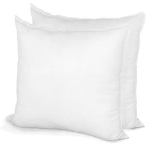 Hometex Throw Pillow Insert 17" x 17" Polyester Filled Standard Cover (2 Pack)