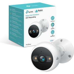 Kasa 2K+ Outdoor Wired Security Camera - Person/Motion Detection, 24/7 Recording, 2-Way Audio, Siren, Starlight Color Night Vision, Subscription-Free Local Storage or Optional Cloud, KC420WS