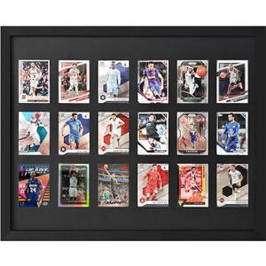 18 Baseball Card Display Case - Trading Card Display,Sports Graded Card Display Case Wall Mount with UV Protction Glass Door for Baseball Basketball Football Hockey Trading Card Collection.