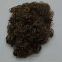 Mens Light Brown Curly Wig Short Fluffy Brown Rocker Wigs Synthetic Halloween Cosplay Costume Hair Wigs For Male Guys (Light Brwon)