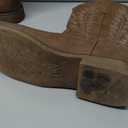 IUV Cowboy Boots For Women Square Toe Wide Western Boots Mid Calf Cowgirl Boots Pull On Embroidered Brown Cowboy Boots, Size:10