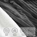 Sherpa Blankets Queen Size - Fleece Queen Blanket for Bed, Soft and Warm Throw Blanket for Winter, 90" x 90", Grey