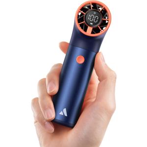 2 x Aecooly Portable Handheld Fan, Powerful Turbo Mini Fan, 19000 RPM High Speed Aero Ultra, 15H Max Cooling Time, 7 Speeds Aluminum Case, Pocket Rechargeable Personal Small Travel GIfts for Women -Blue