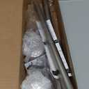 Ivilon Drapery Treatment Window Curtain Rod - Acrylic Ball 1 inch Pole. 16 to 28 Inch (Side Curtain Rod) Satin Nickel