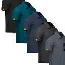 SCODI 5 Pack Mens Polo Shirts Short Sleeve Athletic Golf Polo Shirt for Men Casual Collared Summer Multipack T-Shirts