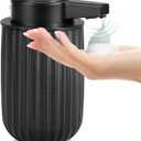 Automatic Soap Dispenser Foaming Touchless: 9oz Plastic Black - Rechargeable Electric Smart Auto Foam Soap Dispenser - Bathroom Kitchen Hand Dish Lotion