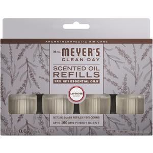 MRS. MEYER'S CLEAN DAY Scented Oil Refills, Lavender, Contains 3 .67 fl oz refills
