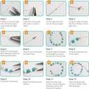 SUNNYCLUE 293Pcs DIY Boho Shell Beads Beach Charm Ankle Bracelet Making Kit Foot Chain Sandal Beads Christmas Adjustable Jewelry Making Kits Starfish Sea Turtle Charms Turquoise Stone Instruction