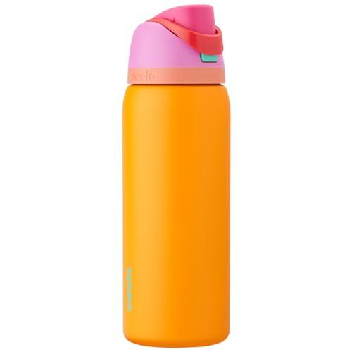 Owala FreeSip Insulated Stainless Steel Water Bottle with Straw for Sports, Travel, and School BPA-Free Sports Water Bottle, 32 oz, Tropical