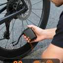 Mini Bike Pump, Portable Bicycle Electric Pump for Fast Inflation, 130PSI Portbale Bike Pump with Gauge for City Bike, Road Bike, Mountain Bike, Motorcycle and Balls