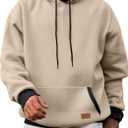 JMIERR Men's Hoodies Sweatshirts Casual Fleece Pullover Hoodie Pocket (Gold, L)
