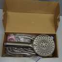 SR SUN RISE Filtered Shower Head with Handheld High Pressure 9 Spray Mode Shower Head Detachable Shower Head Water Softener Filters Beads for Hard Water Remove Chlorine 1 Filter Brushed Nickel