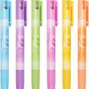 4 x No Bleed Gel Highlighter, Bible Highlighters, Cute Bible Markers Study Journaling School Supplies and Accessories, Pack of 6