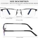 Lcbestbro Reading Glasses for Men, 3.5 Blue Light Blocking Reading Glasses Metal Readers