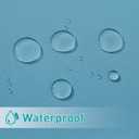 NICETOWN 2 Pieces Exterior Lanai Outdoor Curtainss for Patio Waterproof Teal, Insulated Room Darkening Detachable Sticky Tab Top Heavy Weight Wind Prevention for Cabana Drapes, W52 x L95, Teal Blue