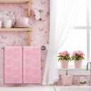 SmoothNovelty 2 Pcs Butterfly Hand Towels for Bathroom Pink Butterfly 100% Cotton Jacquard Weave Bath Towel Set Soft Absorbent Dish Washcloth for Women Bathroom Kitchen Summer Gifts 13.8 x 29.5 Inch