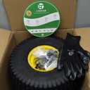 15x6.00-6 Lawn Mower Tires, Yellow Wheel,15x6-6 Front Tire -3" Offset Hub,3/4" Bushing Replacement for Craftsman/John Deere/Cub Cadet Riding Mowers,4 Ply Tubeless (2 PACK)