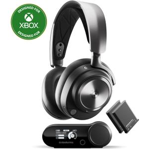 SteelSeries Arctis Nova Pro Wireless Xbox Multi-System Gaming Headset - Premium Hi-Fi Drivers - Active Noise Cancellation Infinity Power System - Stealth Mic - Xbox, PC, PS5, PS4, Switch, Mobile (Black)