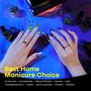 Glamonade Metallic Nail Polish Set Fingernail: Chrome Mirror Holographic Nail Polish Kit Quick Air Dry 12 Colors Pack Regular Mini Nail Polish Finger Toe DIY Art Salon Gift for Women Party