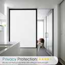 Coavas Window Privacy Film Frosted Glass Static Clings, Decorative Bathroom Door Privacy Film Day and Night, Heat UV Blocking Anti-Glare Frosting Stickers Renter Non-Adhesive, 35.4 x 157.5 Inch, White