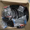 230FT Drip Irrigation System for Garden with 40 Nozzles & Emitters, Garden Watering System with 1/2" & 1/4" Tube and Barbed Fittings - Adjustable Sprinklers Kit for Greenhouse, Lawn, Raised Bed (Black)