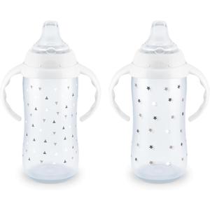NUK Learner Cup 6+ Months Timeless Collection 10 Oz BPA Free Spill Proof Sippy Cup 2 Count (Pack of 1)