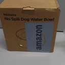 Heouvo 1 Gallon Large Dog Water Bowl No Spill,Anti Digging Lid & Rubber Bottom Spill Proof Dog Bowl, Anti Splash Mess Dripless Slow Drinking Stainless Steel Water for Sloppy Messy Drinkers Car (3.8L, Gray)