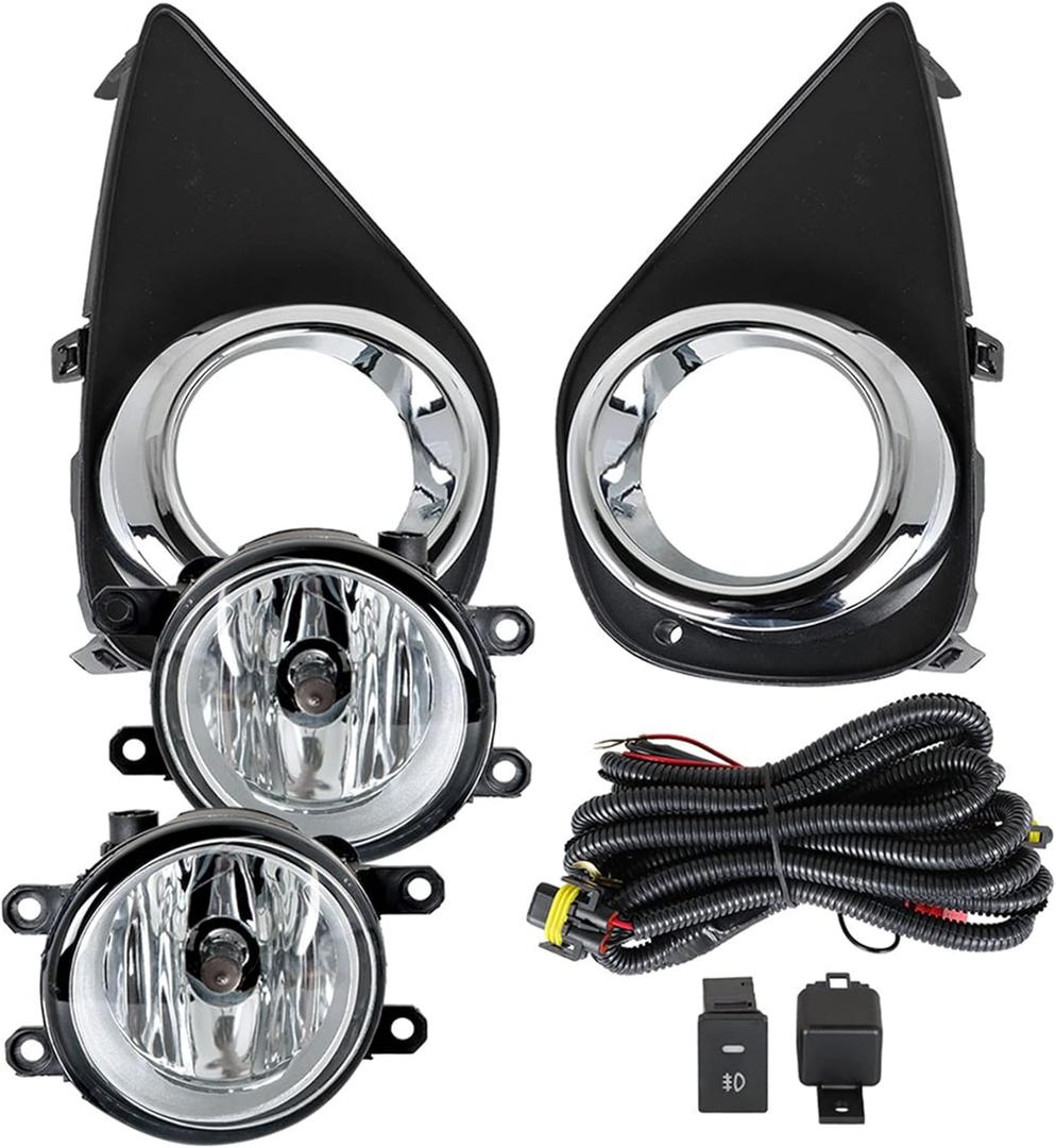WFLNHB Fog Lights Replacement for 2015-2017 Toyota Yaris Hatchback Driving Fog Lights Switch Wiring Kit TO2592131 TO2593131 8122002110