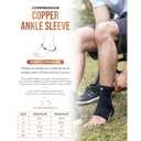 TheraCopper Copper Ankle Brace (2 Pack)  Compression Ankles Brace for Men & Women  Infused Copper Ankle Sleeve Compression Support for Pain Relief, Swelling, Sprains, Achilles Recovery & Sports (Medium)