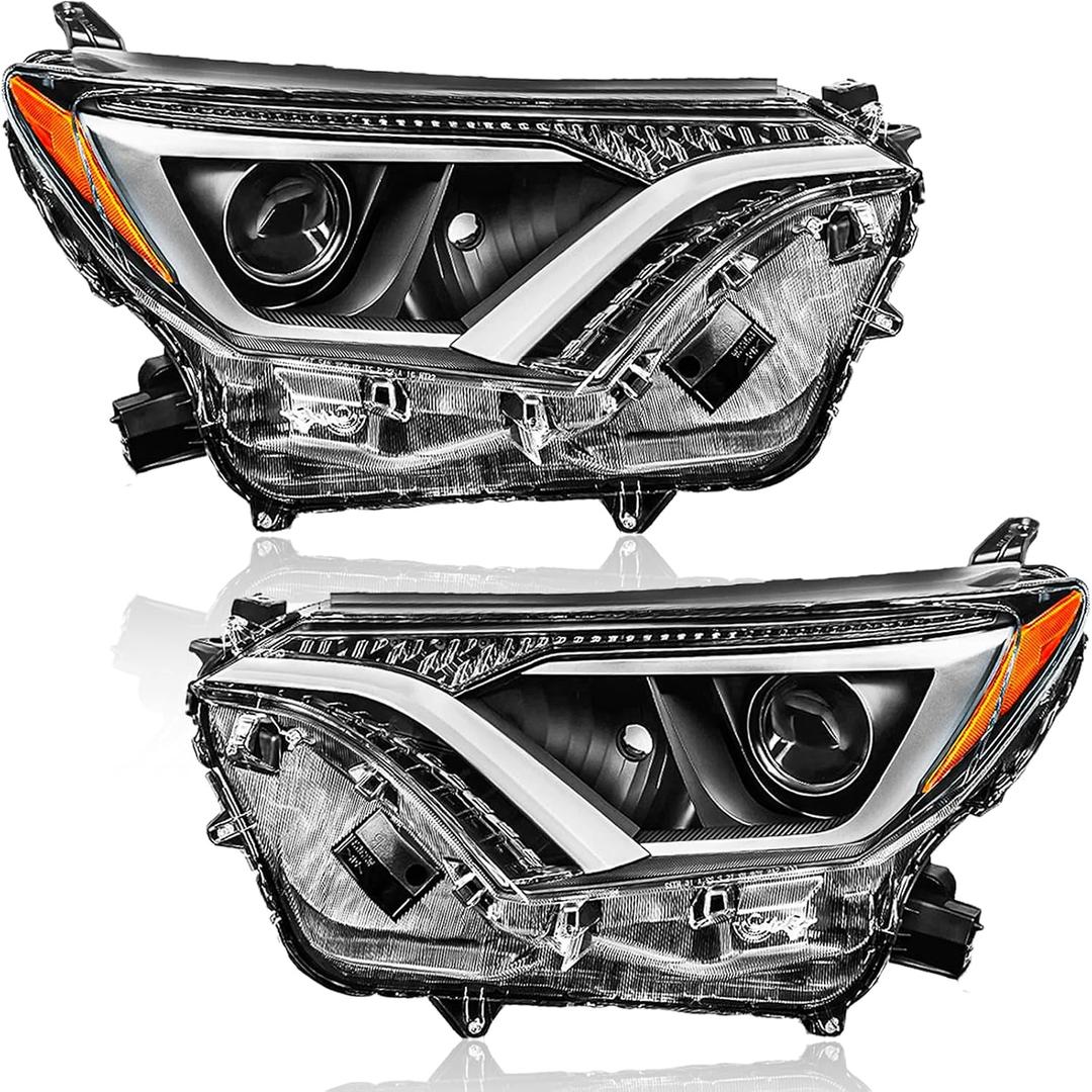 Headlights Assembly Pair for 2016 2017 2018 Toyota RAV4 US Built LH & RH