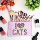 Frienda 50 Pcs Canvas Zipper Pouch Bulk Gift Graduation Father's Day Small Blank Pencil Pouch Makeup Bag Cosmetic Toiletry Bag for DIY Teacher Appreciation Stationary(Purple)