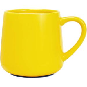 Bosmarlin Large Glossy Ceramic Coffee Mug, Yellow Tea Cup for Office and Home, 18 oz, Suitable for Dishwasher and Microwave, 1 Pack (Yellow)