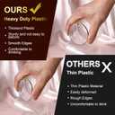Lueumxc 40 Pack Plastic Ribbed Wine Glasses, 14Oz Origami Disposable Wine Glasses Unbreakable Clear Plastic Cocktail Glasses Recyclable Shatterproof Reusable Wine Cups (14oz-Gold Rim 40pack)