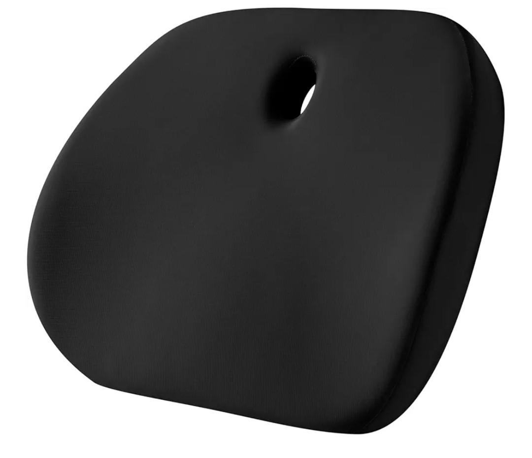 Road Comforts Premium Memory Foam Seat Cushion – Office Chair Cushion, Car Seat Cushion – Chair Cushions for Back & Sciatica Pain Relief – Seat Cushions for Office & Desk (Black)