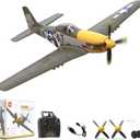 LEAMBE Brushless 4 Channel RC Plane P51D Mustang 500mm Remote Control Airplane Fighter RTF with 6-Axis Gyro, 3 Modes & Aerobatics, 2.4GHz Radio Controlled Aircraft for Beginners & Adults