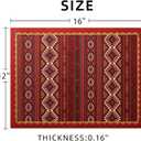 Dish Drying Mat Bohemian Absorbent Coffee Mat Rubber Backed Moroccan Soft Silicone Kitchen Dish Draining Mat for Kitchen Bathroom Coffee Bar (Boho Red, 12 x 16 Inches)