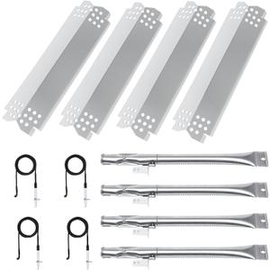 Grill Replacement for Nexgrill 4 Burner - Grill Parts for 720-0830H, 720-0830D, 720-0783E, 720-0830A Gas Grill, Grill Burner, Heat Plates Ignitors Kit, 4 Packs