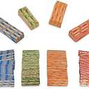 Pack of 8 Essential 200 Pcs Assorted Packed Flat Stripped Coin Wrappers, Coin Rolls Wrapper for Quarters, Dimes, Nickels, Pennies