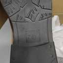 Coutgo Womens Mid Calf Combat Boots Low Heel Lace Up Round Toe Military Boots Fall Shoes with Side Zipper (6.5, Brown)