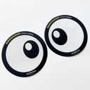 Noonnoon Reflective Sticker Warning Safety Eyes for Cars, Trucks, Heavy Vehicle, Trailer Made in South Korea (White Medium)
