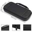 2 x TIGOJH Carrying Case compatible with Nintendo Switch 2 (2025), Switch 2 hard travel case, Nintendo Switch 2 carry case with 10 game cartridges and pocket for Switch 2 Accessories,Black