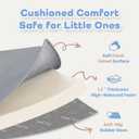 1.3" Thick Baby Floor Play Mat 79x158, Basic Padded Foam Mat for Tummy Time Crawling, Non Slip Cushioned for Babies Toddlers Infants Kids (Light Grey)