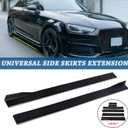 JMTBNO 2M/78.7'' Universal Black Side Skirts Rocker Extension Panel Body Kit Lip Splitters Winglet Splitters Lip 6pcs Compatible with Honda Accord Civic Subaru Mazda Ford Nissan Altima